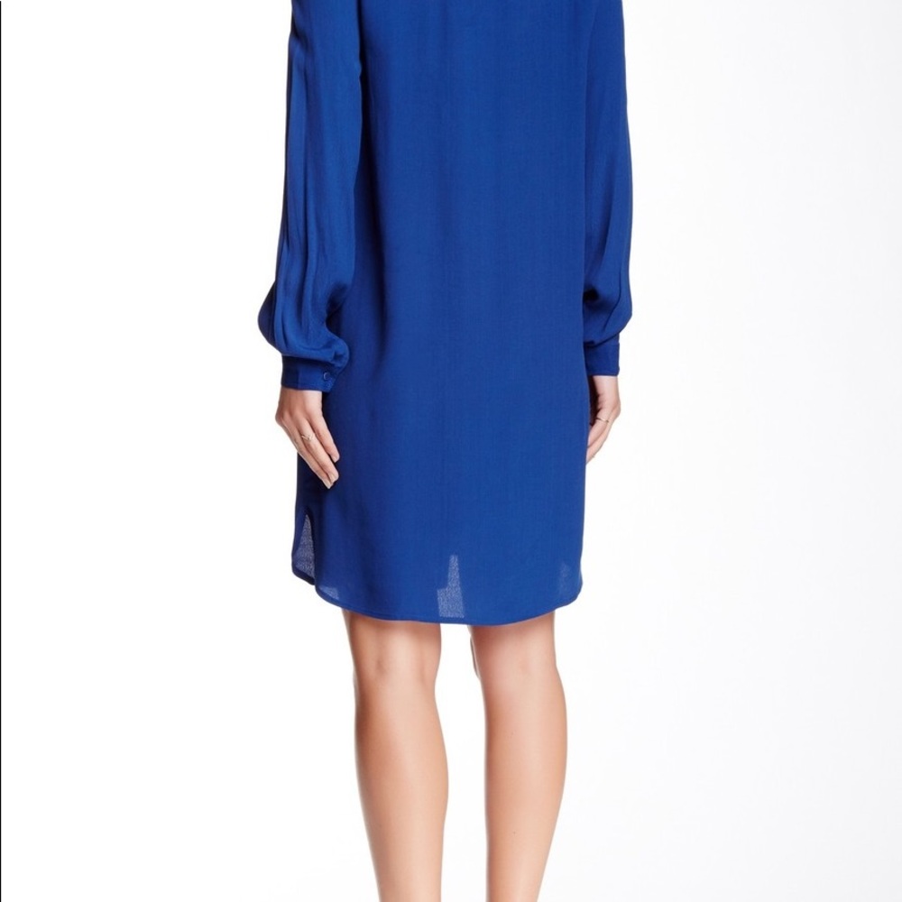 MAX STUDIO. Long Sleeve Neck Tie Pleated Dress! - Picture 3 of 7